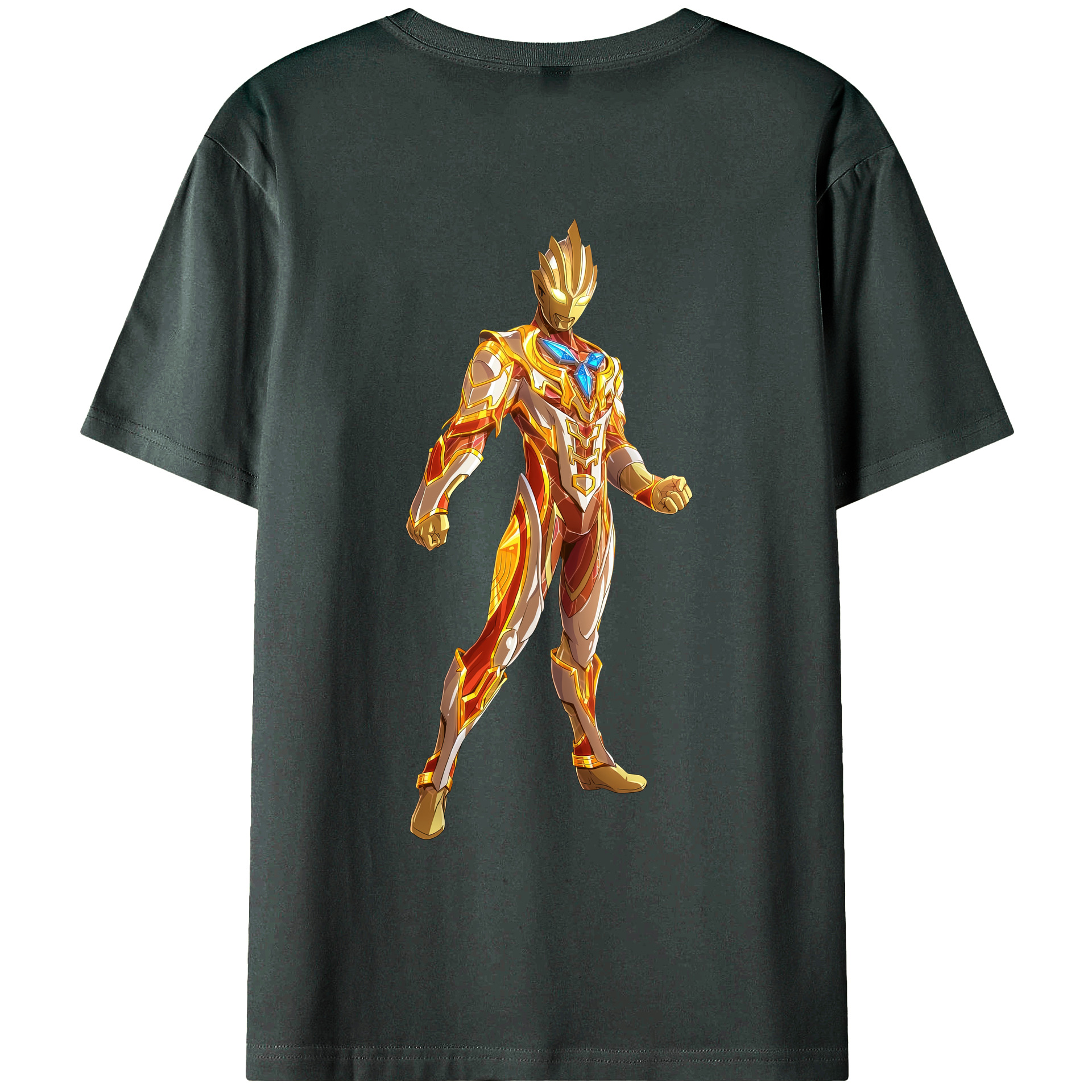 （画像用） ウルトラマン Ultraman 綿100％ メンズ半袖Tシャツ（バックプリント） 通気性
